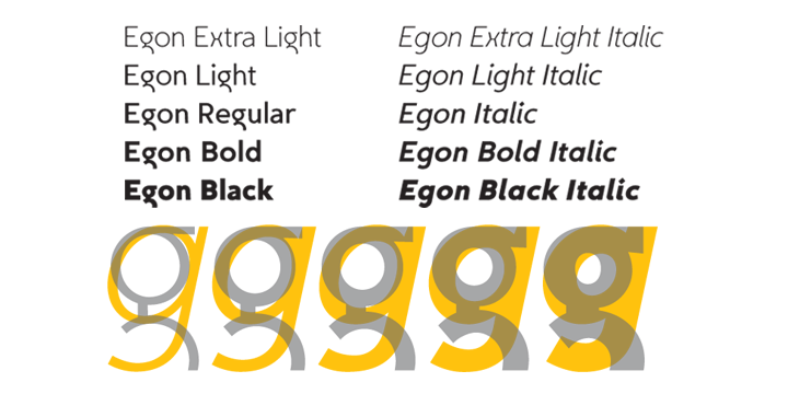 Egon Sans Extra Light Font preview